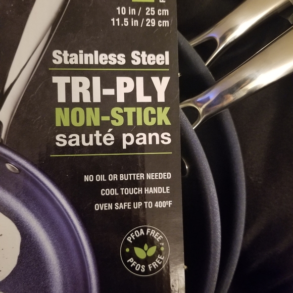 Granitestone Diamond PRO Stainless Steel Tri-Ply Non-Stick Saute Pans 2p… - Picture 10 of 10